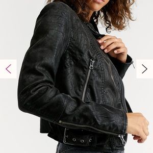 NWT Free People Vegan Leather Moto Jacket